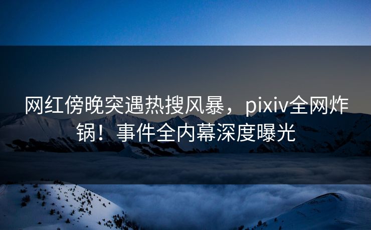 网红傍晚突遇热搜风暴，pixiv全网炸锅！事件全内幕深度曝光