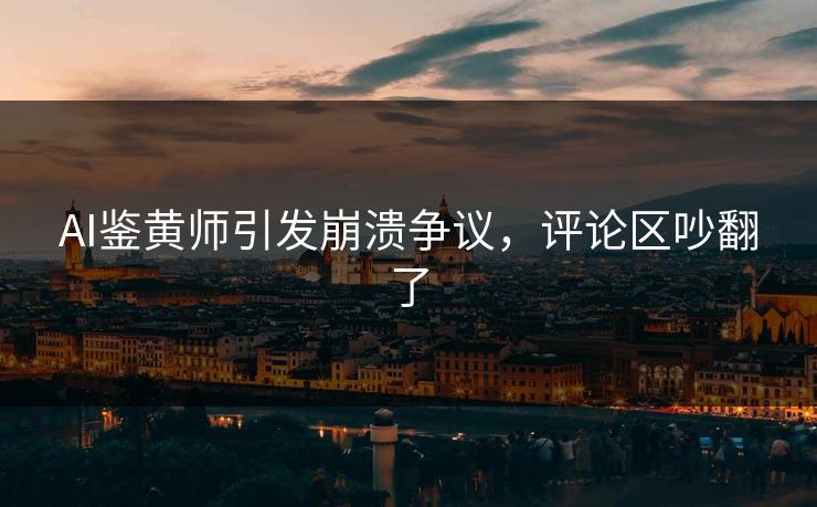 AI鉴黄师引发崩溃争议，评论区吵翻了