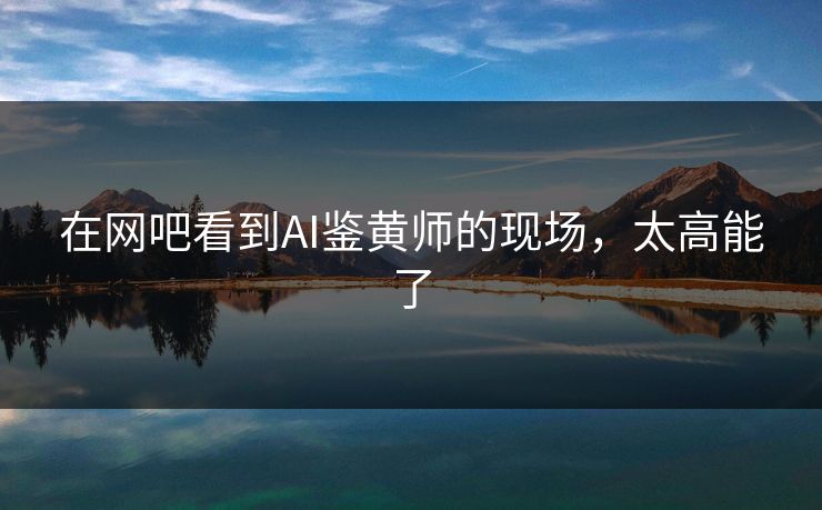 在网吧看到AI鉴黄师的现场，太高能了