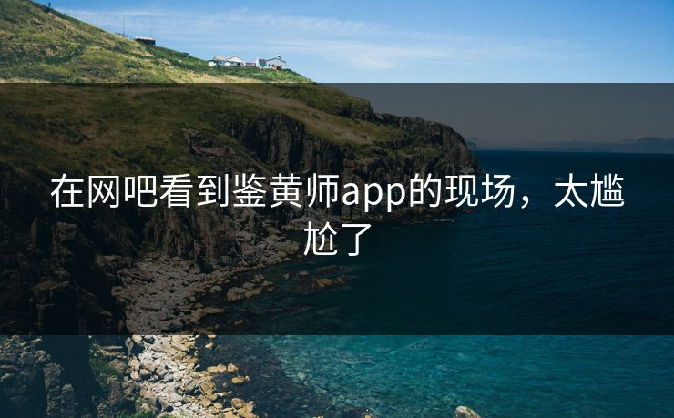 在网吧看到鉴黄师app的现场，太尴尬了