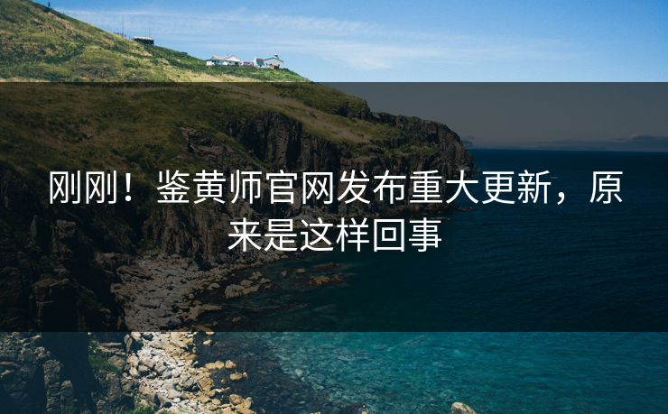 刚刚！鉴黄师官网发布重大更新，原来是这样回事